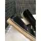 Chanel Patent Calfskin &amp; Metallic Goatskin Espadrilles G29761