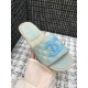 Chanel CC Quilted Mules G35604 Light Blue/Blue