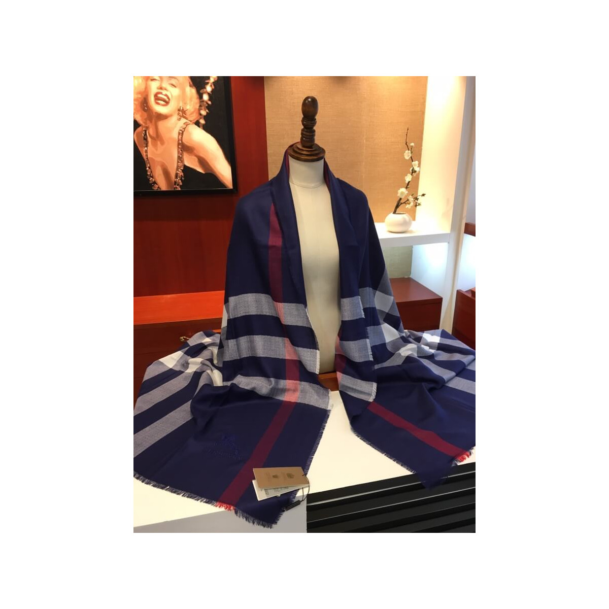 Burberry Check Wool Scarf 3743