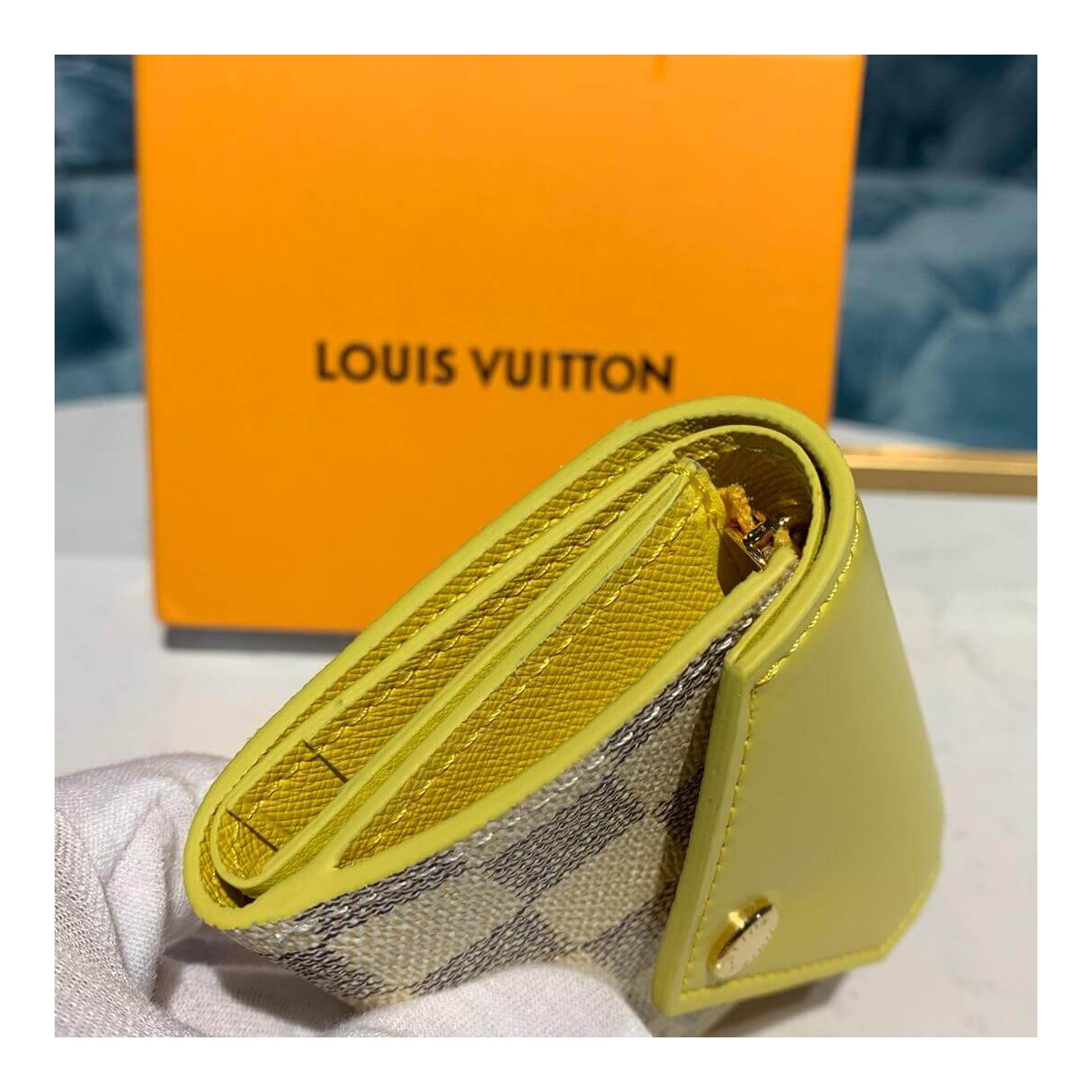 Louis Vuitton Damier Azur Zoe Wallet N60219 N60220