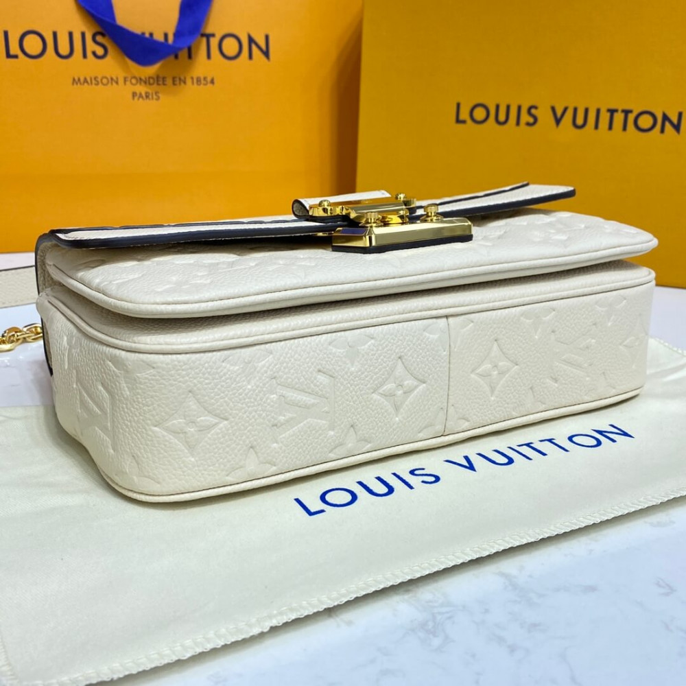 Louis Vuitton Monogram Empreinte Leather Marceau Bag M46201 Cream