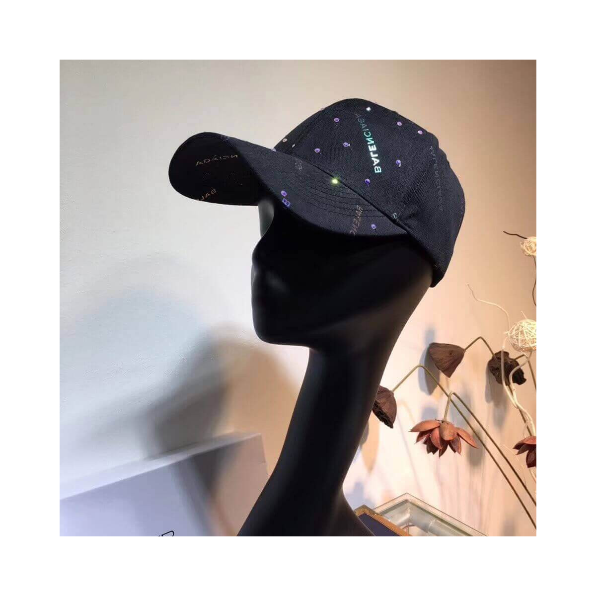 Balenciaga Logo Embroidered Baseball Cap 26896