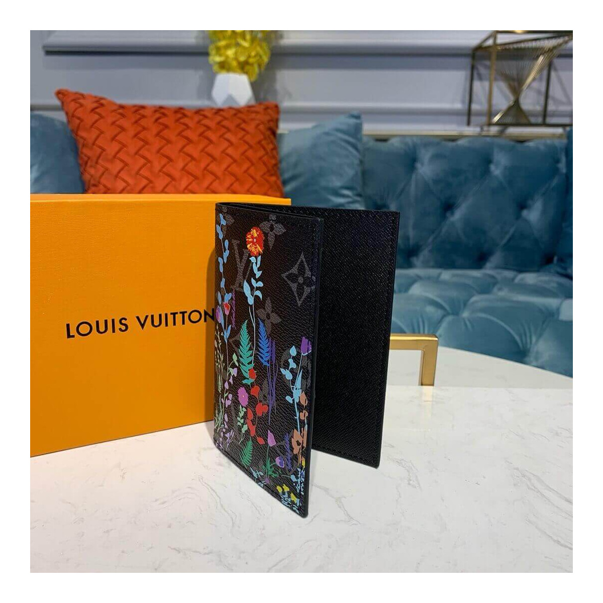 Louis Vuitton Flower Print Passport Cover M64501