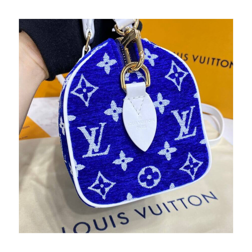 Louis Vuitton Monogram Jacquard Velvet Speedy Bandouliere 20 M20751