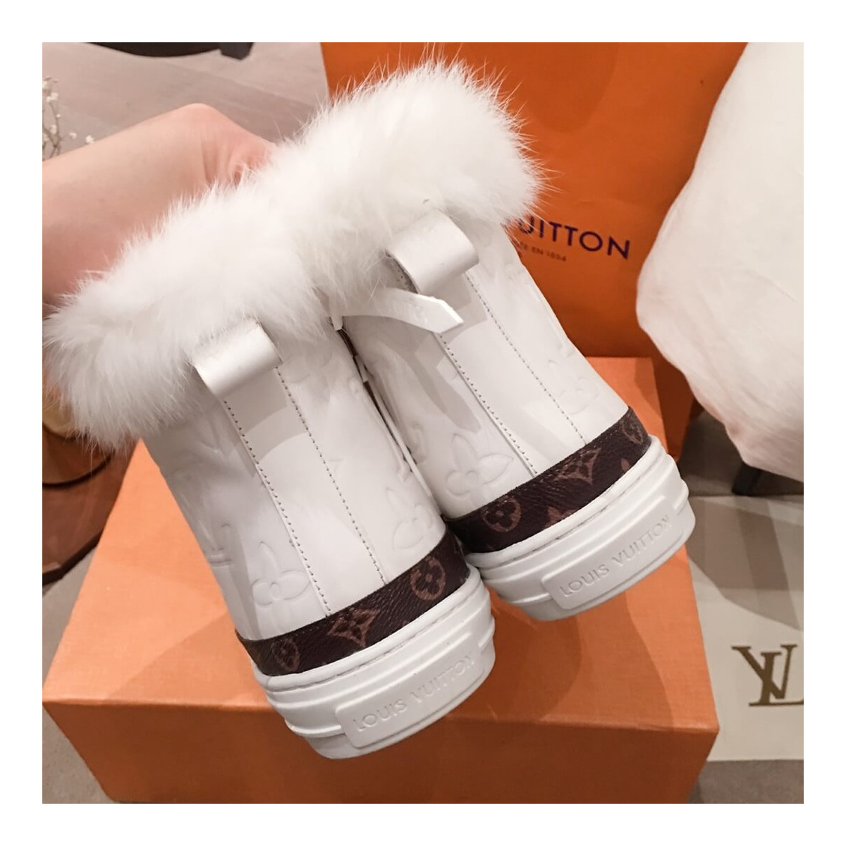 Louis Vuitton Fur Lined Sneaker 5C3137