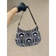 Prada Cleo Jacquard Knit and Leather Bag 1BC499