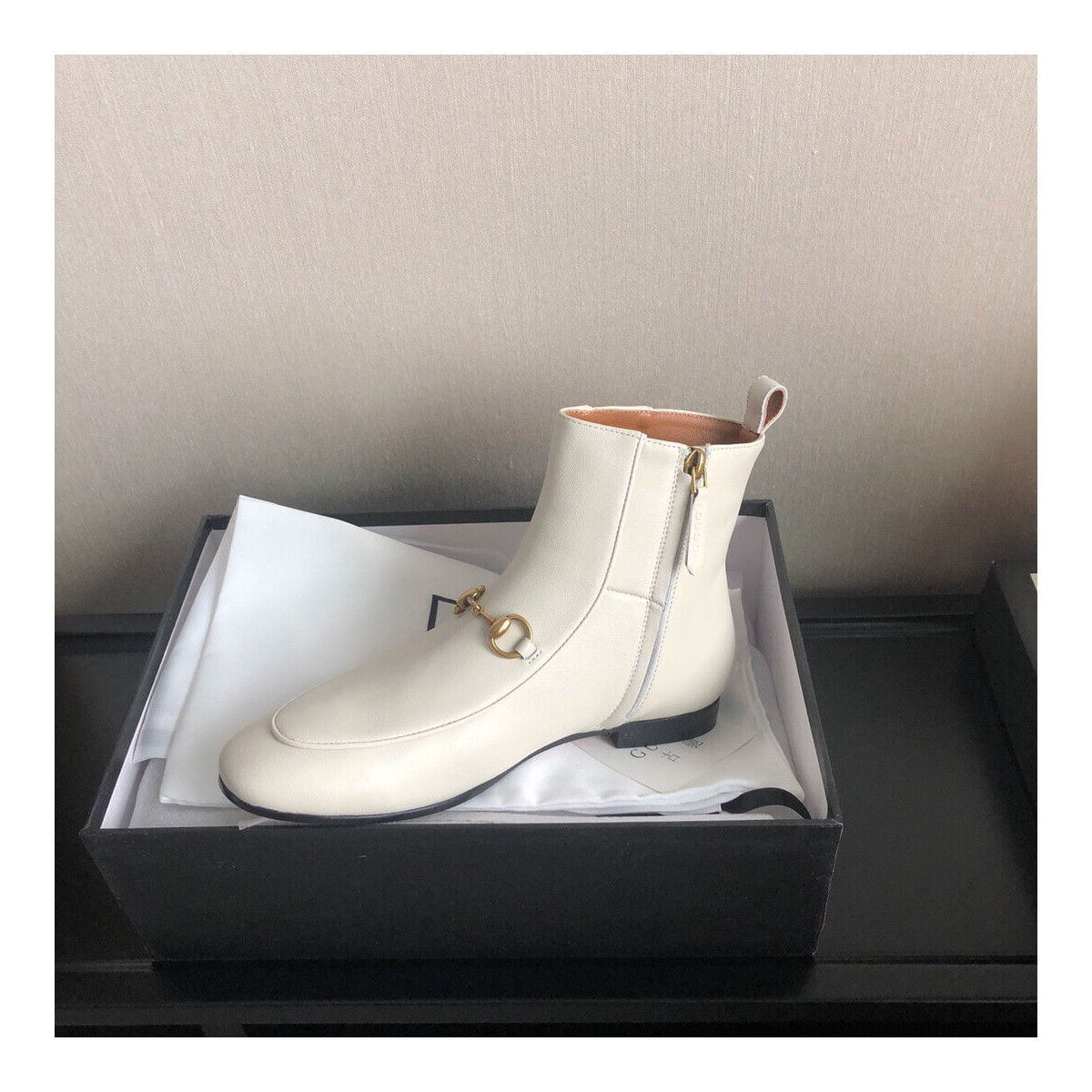 Gucci Jordaan Leather Ankle Boot 496619