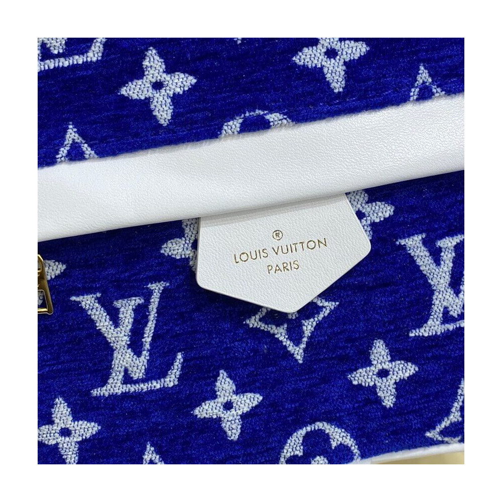 Louis Vuitton Monogram Jacquard Velvet Palm Springs Mini M46207 Blue