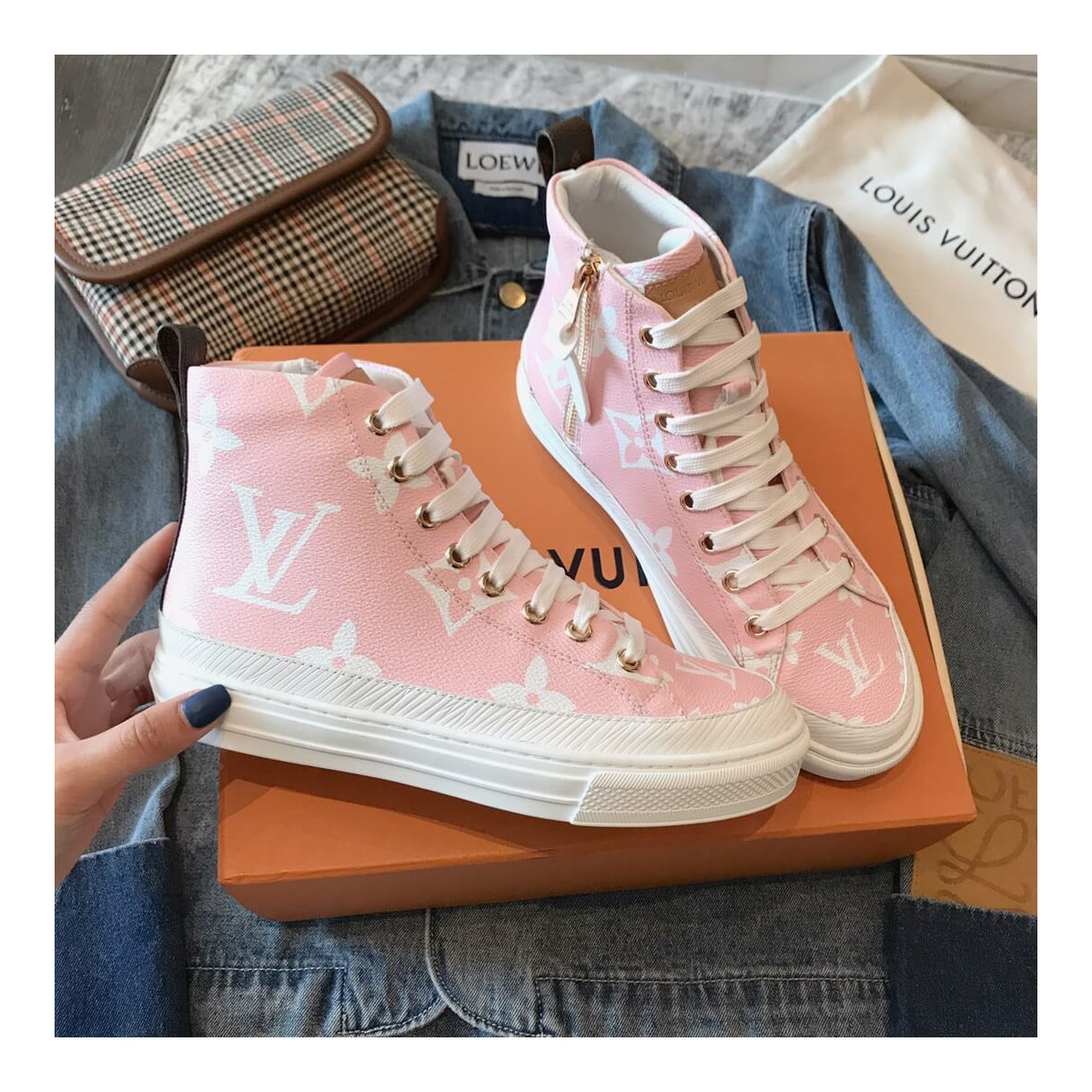 Louis Vuitton Stellar Sneaker Boot 1A5U0H Pink