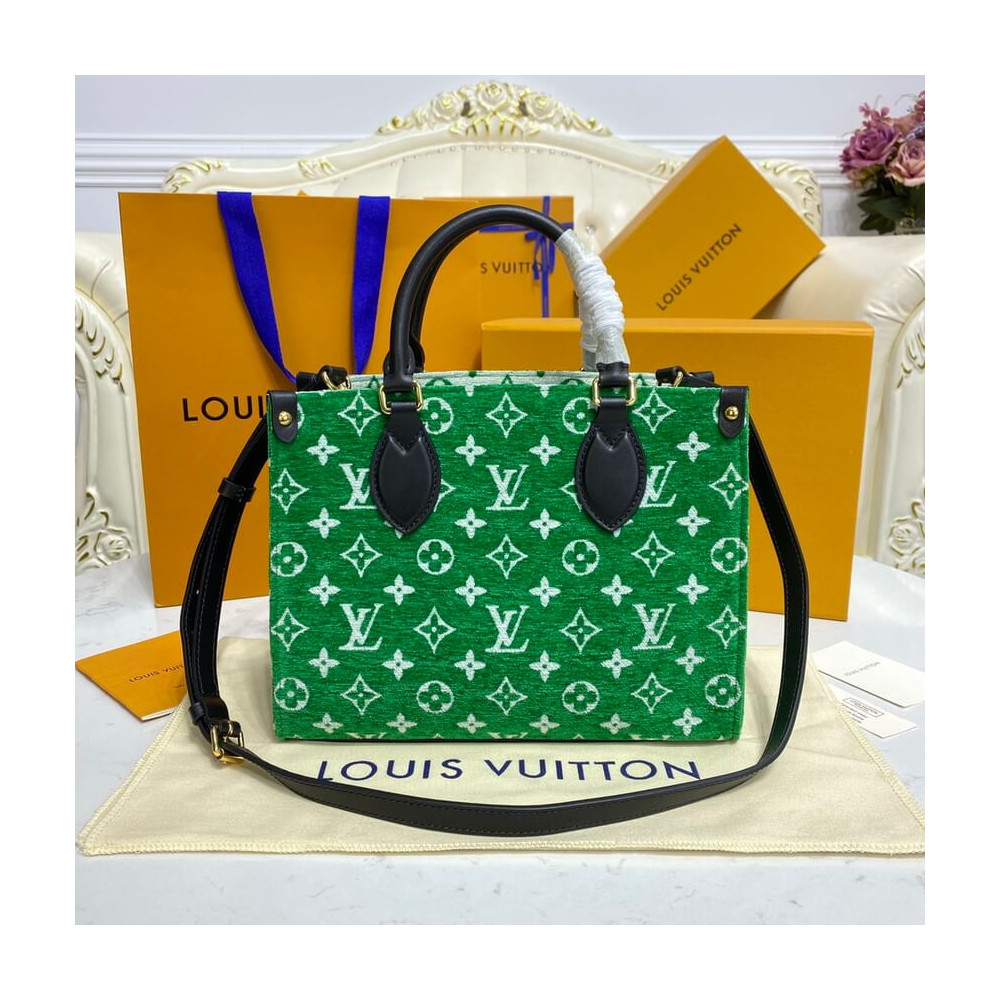 Louis Vuitton Monogram Jacquard Velvet Onthego PM M46216 Green