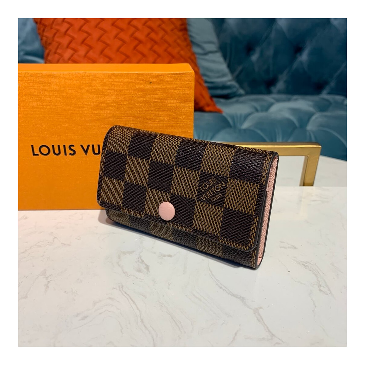 Louis Vuitton Damier Ebene 6 Key Holder N62630 N41624