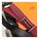 Hermes Rider Belt Buckle &amp; Reversible Leather Strap 40mm H075372 Burgundy/Black