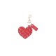 Valentino Rockstud Spike Heart Key Ring in Red 201