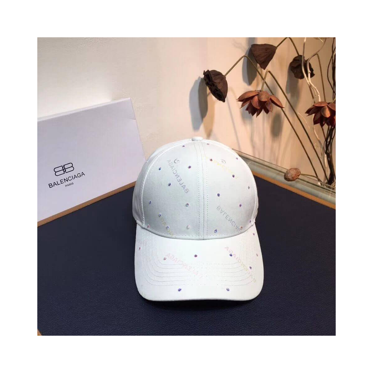 Balenciaga Logo Embroidered Baseball Cap 26896