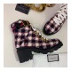 Gucci Check Tweed Ankle Boot 578585