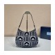 Prada Cleo Jacquard Knit and Leather Bag 1BC499