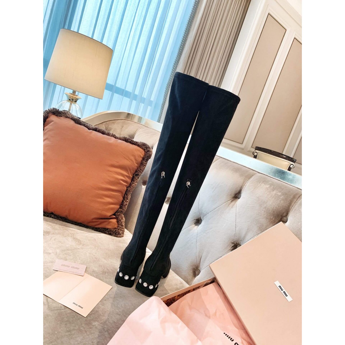 Miu Miu Hight Suede Boots 5W678C