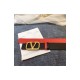 Valentino Reversible Vlogo Belt In Black / Red Glossy Calfskin 40 mm