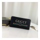 Gucci Print Leather Zip Around Wallet 496317