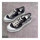 Chanel Canvas Low-cut Sneakers Black and White Texture