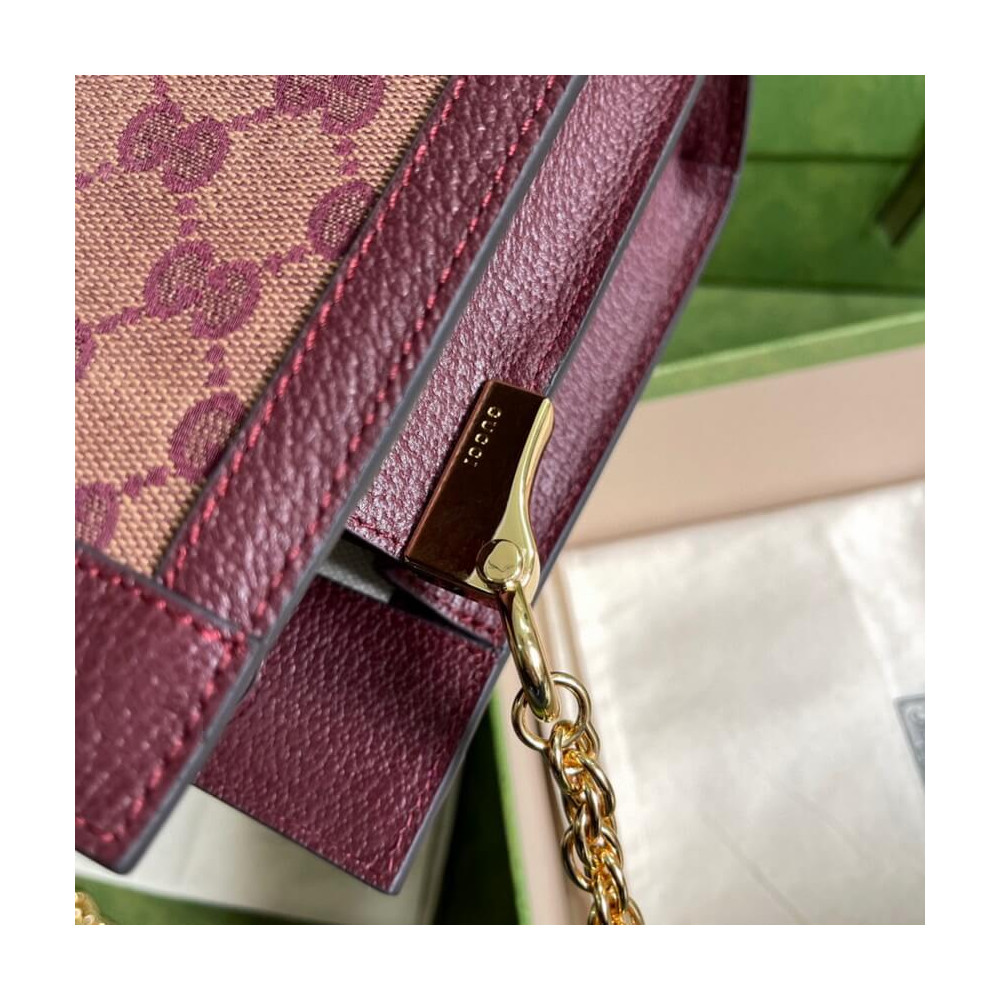 Gucci Ophidia GG Small Shoulder Bag 503877 in Burgundy