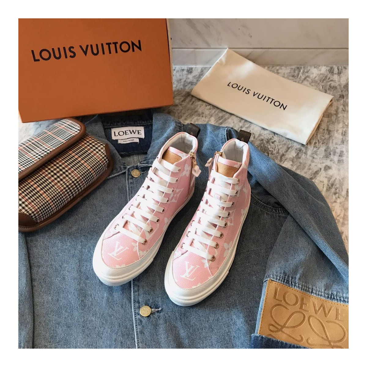 Louis Vuitton Stellar Sneaker Boot 1A5U0H Pink