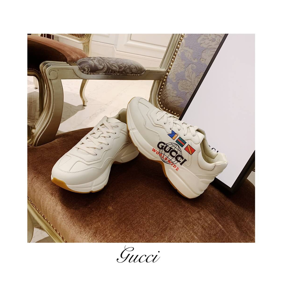 Gucci Graphic Print Low-Top Sneaker 609343