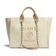 Chanel Canvas Large Deauville Pearl Tote Bag A66941