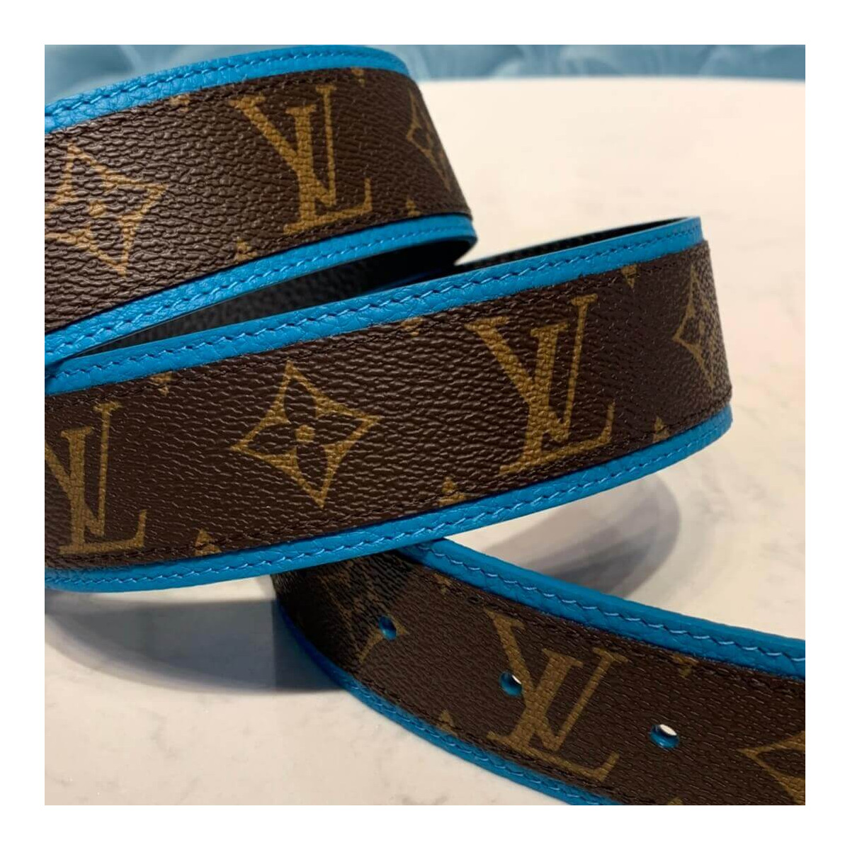 Louis Vuitton LV Shape Patchwork 40mm Belt MP204T