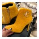 Jimmy Choo Shearling Ankle Bootie with Gold JC Logo 80259