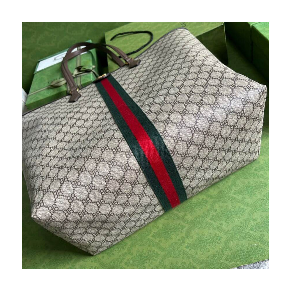 Balenciaga x Gucci Hacker Large Tote Bag 680127 Beige