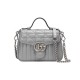 Gucci GG Marmont Grey Matelasse Leather Mini Top Handle Bag 583571