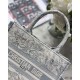 Christian Dior Small Book Tote Bag 26cm Toile De Jouy Reverse Embroidery Grey