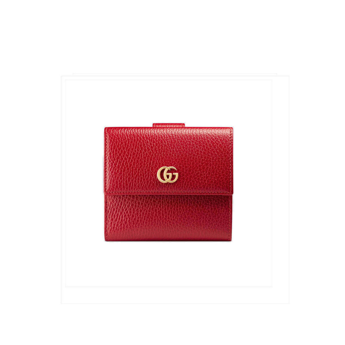 Gucci Leather French Flap Wallet 456122