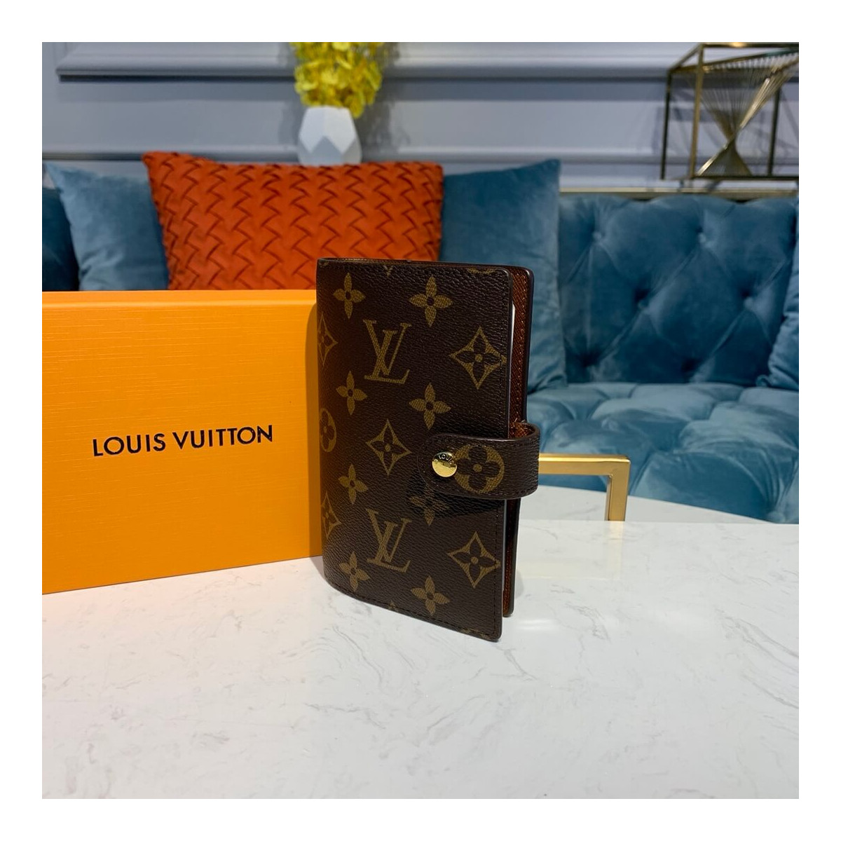 Louis Vuitton Monogram Canvas Small Ring Agenda Cover R20005