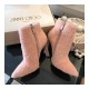 Jimmy Choo Shearling Ankle Bootie with Gold JC Logo 80259