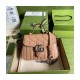 Gucci GG Marmont Rose Beige Matelasse Leather Mini Top Handle Bag 583571