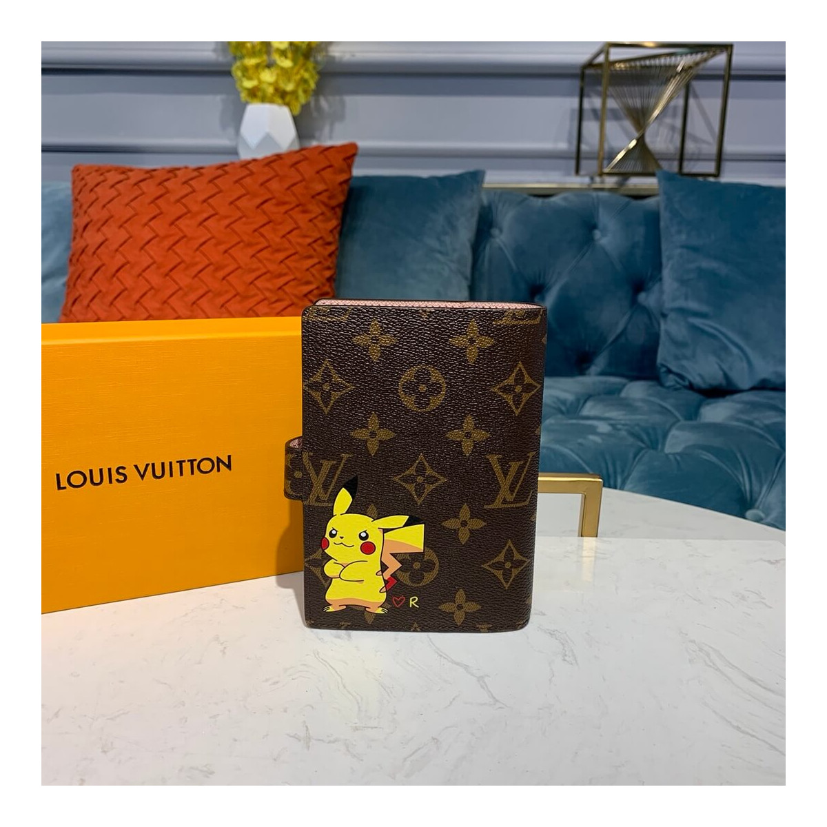 Louis Vuitton Monogram Pikachu Print Small Ring Agenda Cover R20005