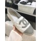 Chanel CC Quilted Espadrilles G29762 White/Grey