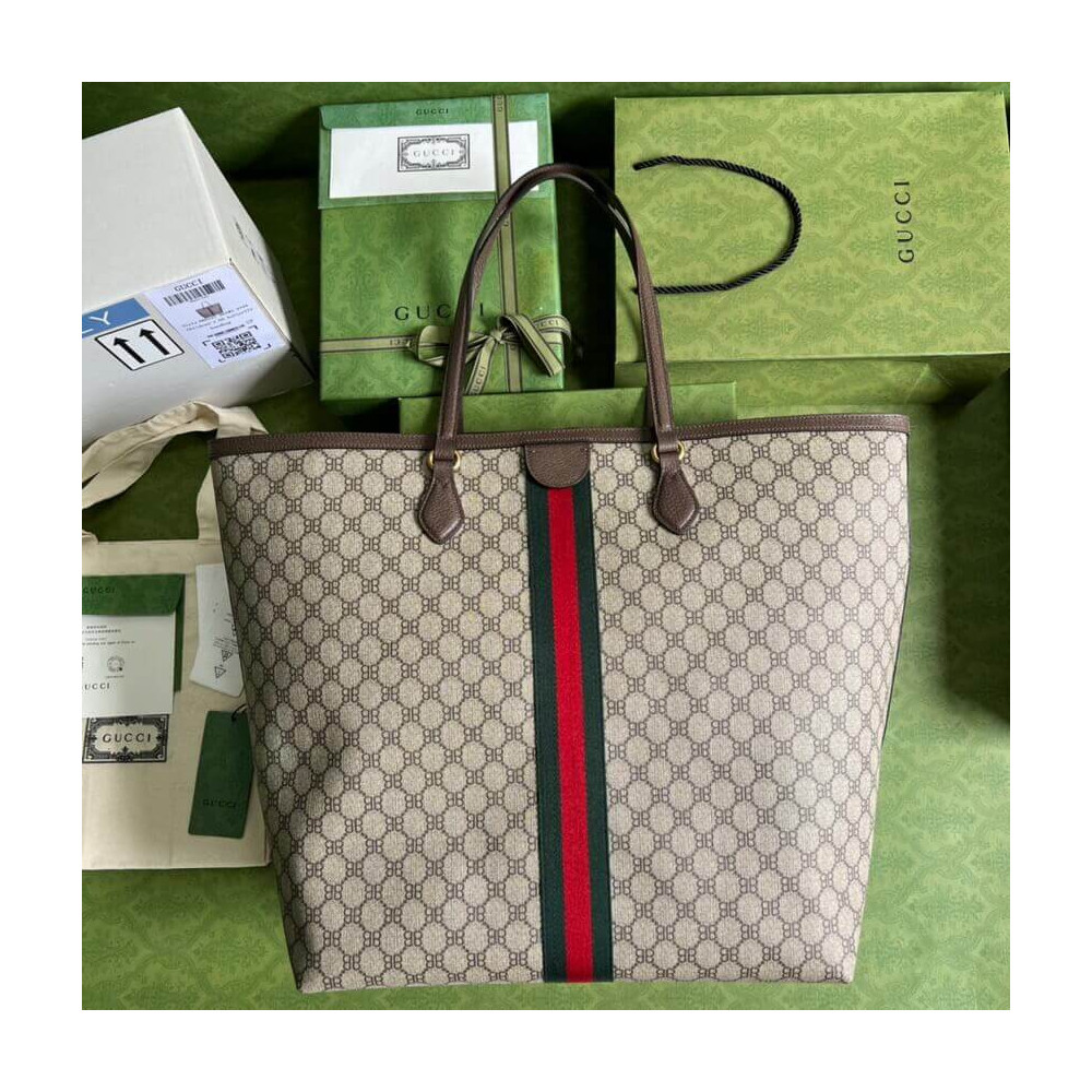 Balenciaga x Gucci Hacker Large Tote Bag 680127 Beige