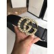 Gucci 40mm Leather Belt With Pearl Double G 453260