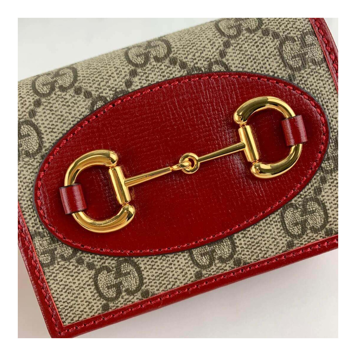 Gucci 1955 Horsebit GG Canvas Card Case Wallet 621887