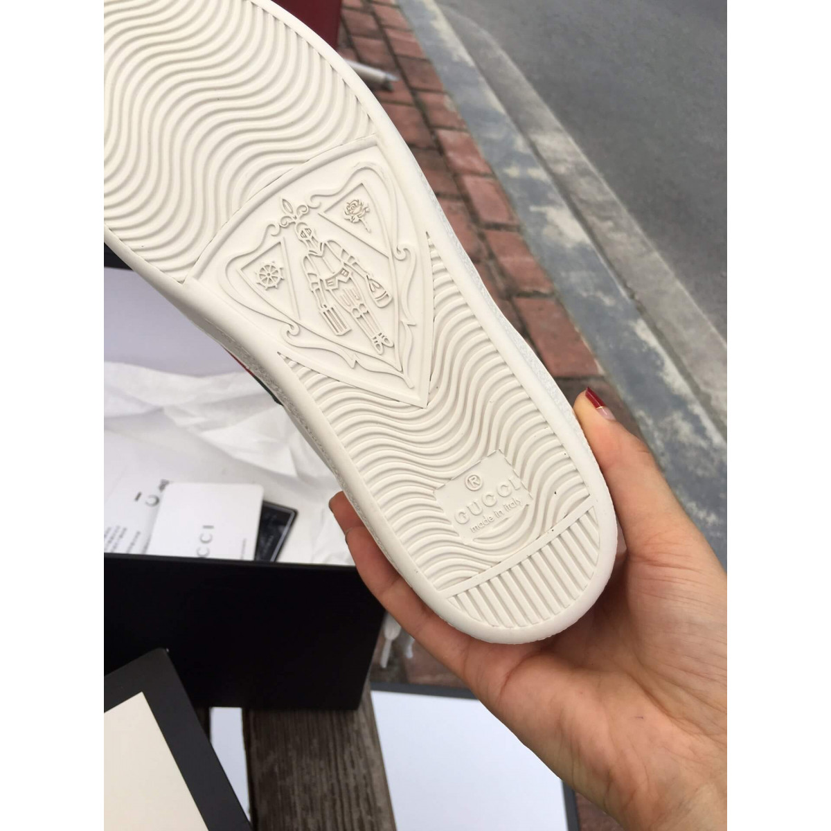 Gucci Ace Kingsnake Embroidered Sneaker 456230