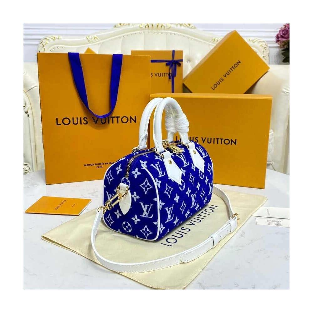 Louis Vuitton Monogram Jacquard Velvet Speedy Bandouliere 20 M20751