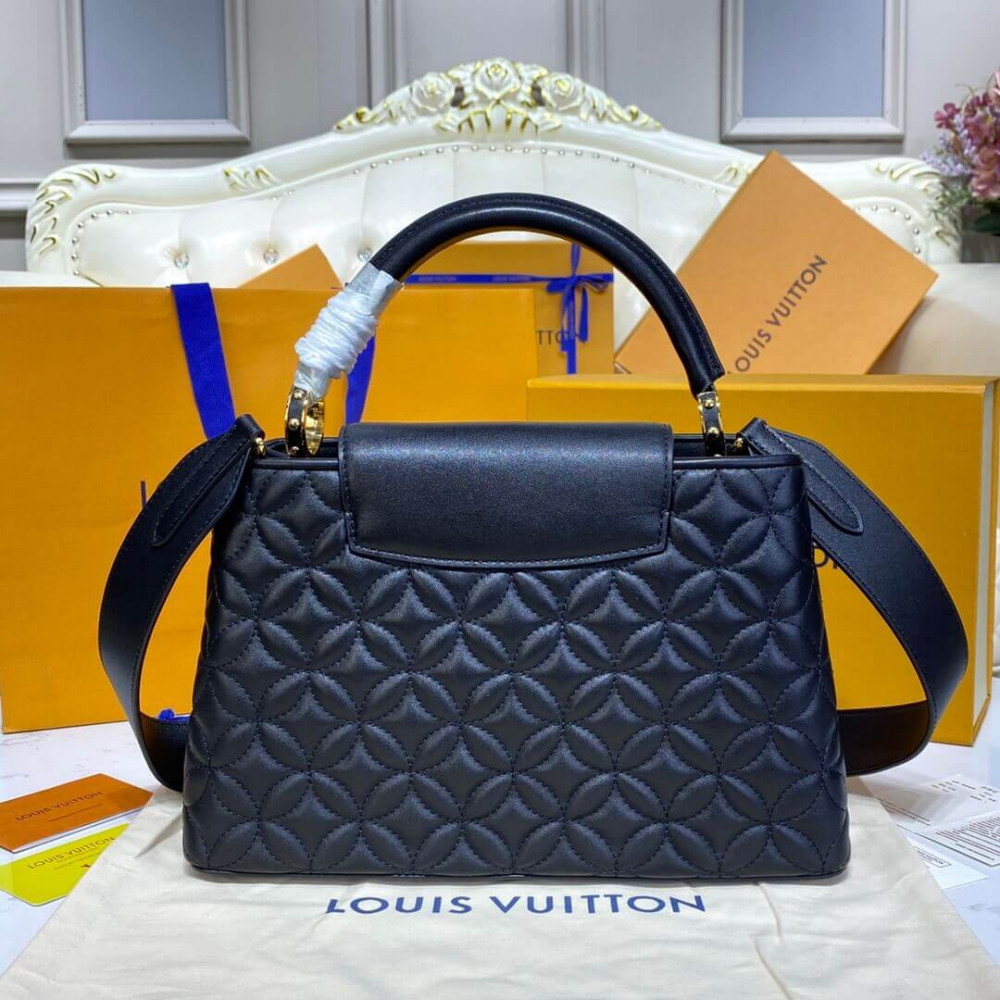 Louis Vuitton Capucines MM Bag In Quilting Lambskin M55366