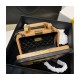 Chanel Vanity Case Beech Wood AS2926 Beige Black