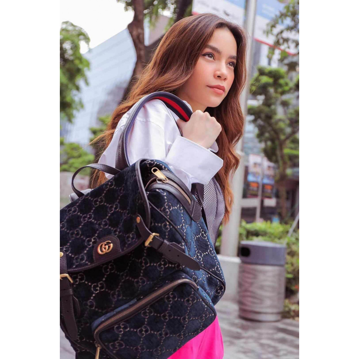 Gucci Small GG Velvet Backpack 574942