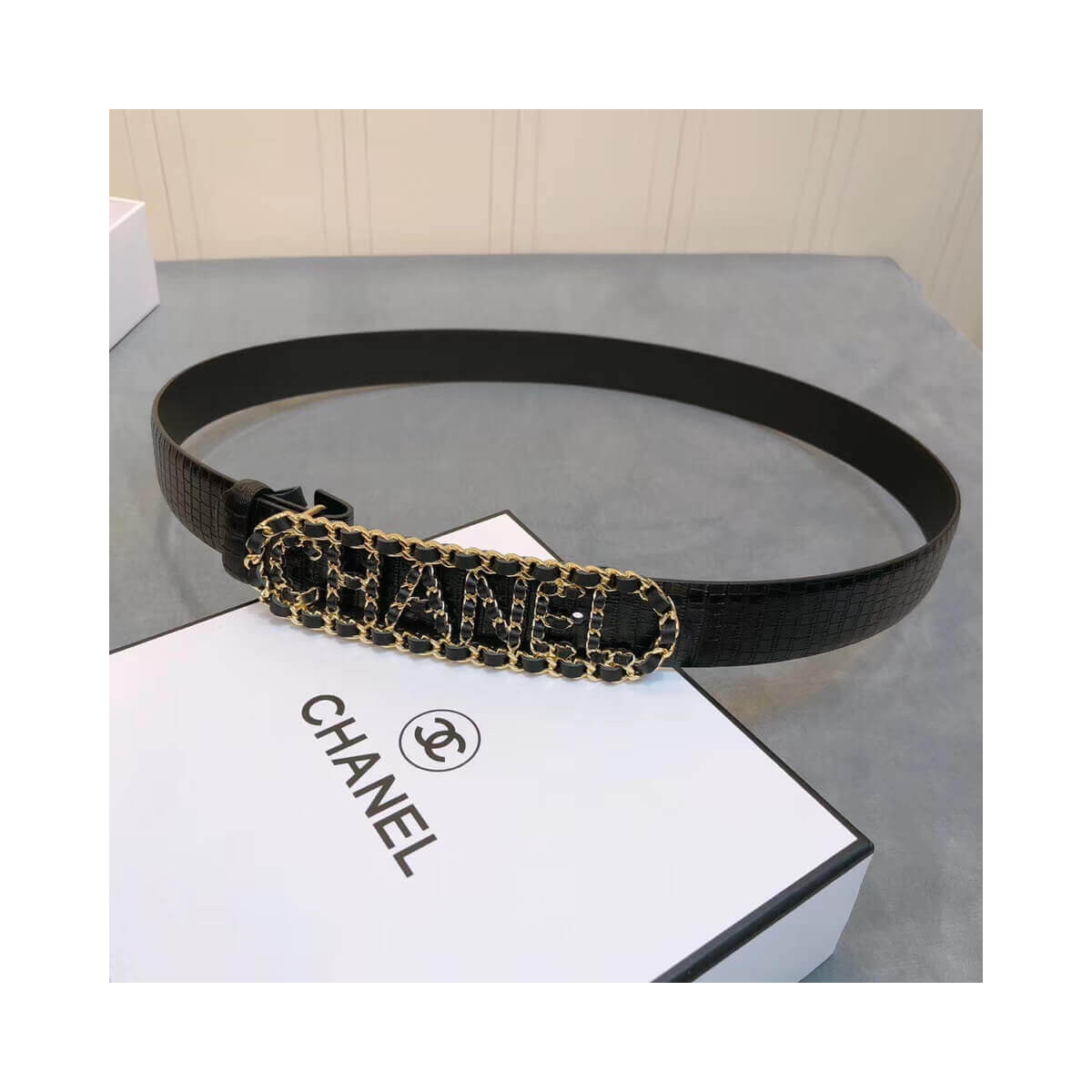 Chanel Lizard Calfskin 30mm Belt AA6600