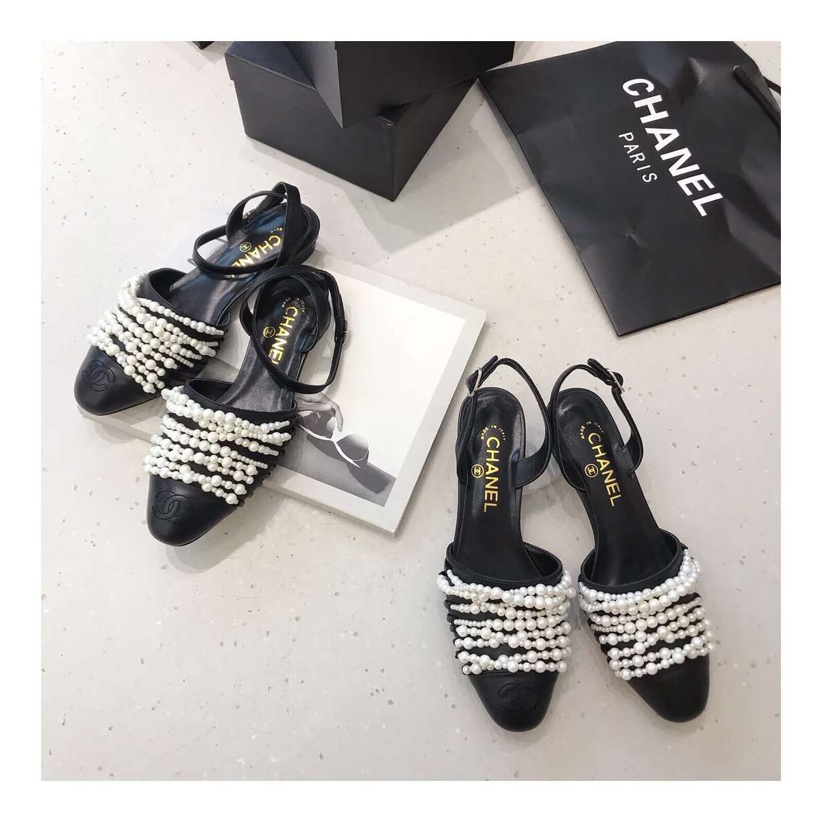 Chanel Pearl Sandals G23578