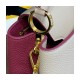 Louis Vuitton Capucines BB M59061 Eggshell/Lie de Vin Red